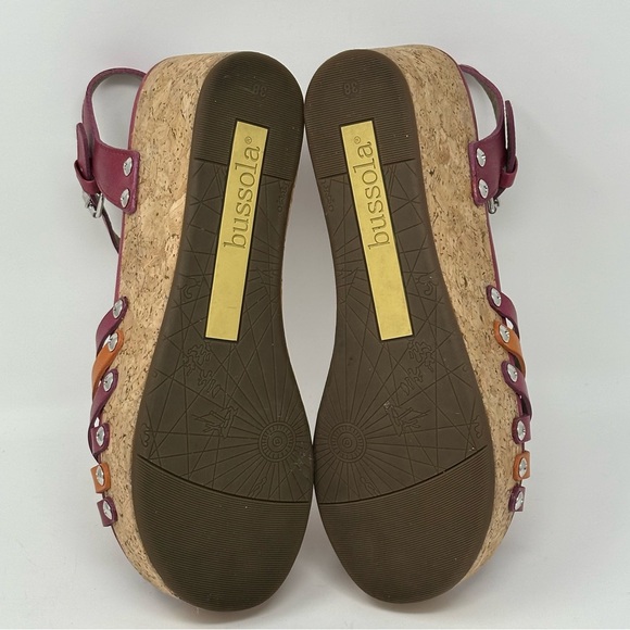 Bussola Mansfield Mavis Strappy Platform Wedge Cork Heel Sandals EU Size 38 7.5 - Picture 7 of 12
